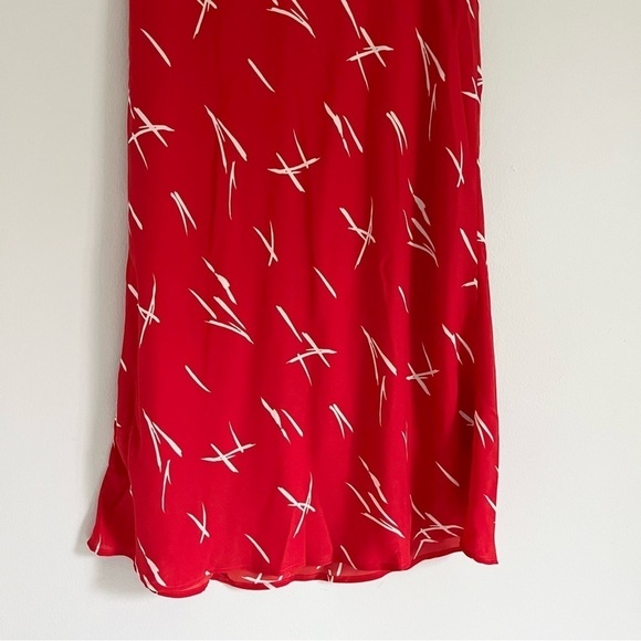 NWT Gilli Women’s Midi Length Abstract Print Skirt Red White Orange Size Medium - Picture 5 of 6